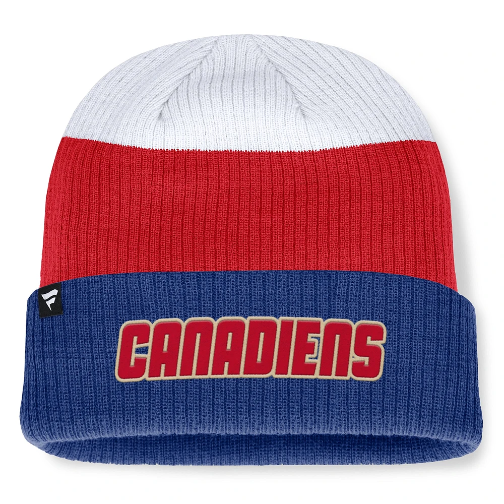 Men's Fanatics Navy Montreal Canadiens Showboat Acrylic Cuffed Knit Hat