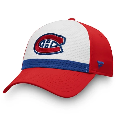 Casquette flexible en jersey Breakaway Current des Canadiens de Montréal Fanatics blanc/rouge pour hommes