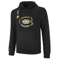 Men's Mitchell & Ness Black Montreal Canadiens Full Deck Pullover Hoodie
