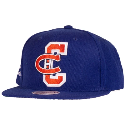 Men's Mitchell & Ness Navy Montreal Canadiens Varsity Graduation Snapback - Hat