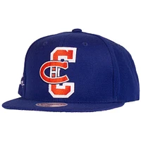 Men's Mitchell & Ness Navy Montreal Canadiens Varsity Graduation Snapback - Hat