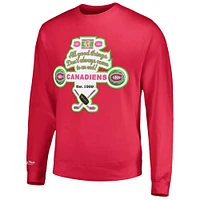 Men's Mitchell & Ness Pink Montreal Canadiens Watermelon Sugar High Pullover Sweatshirt