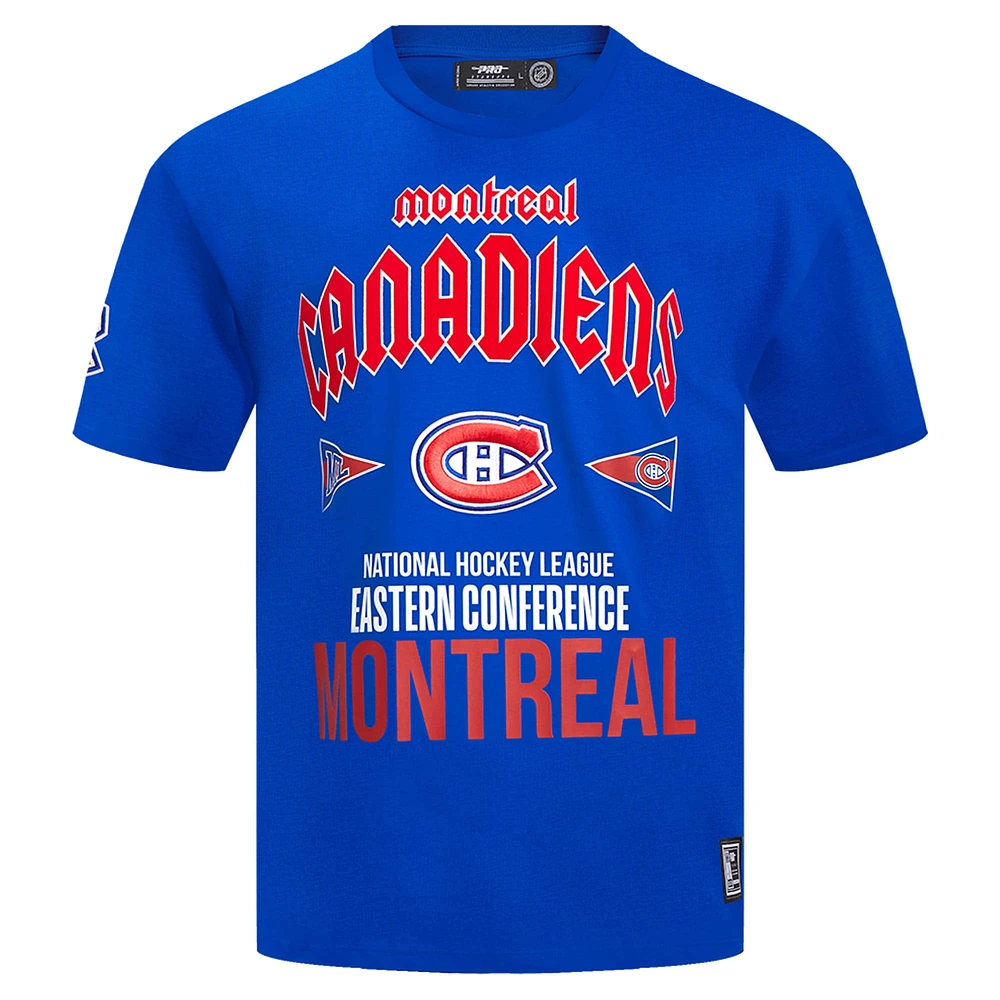 Men's Pro Standard Blue Montreal Canadiens Oversized City Tour T-Shirt