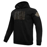 Men's Pro Standard Montreal Canadiens Black & Gold Pullover Hoodie