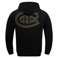 Men's Pro Standard Montreal Canadiens Black & Gold Pullover Hoodie