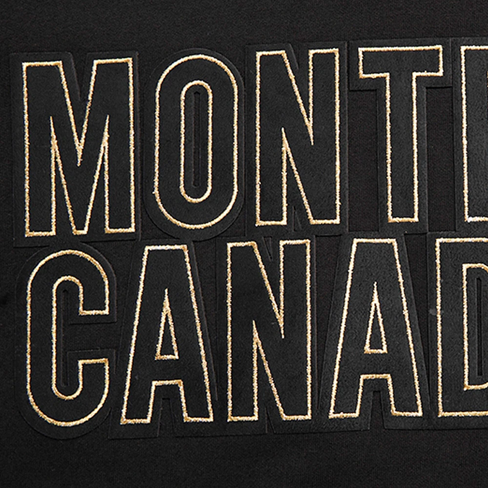Men's Pro Standard Montreal Canadiens Black & Gold Pullover Hoodie