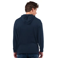 Men's Starter  Navy Montreal Canadiens Ben Hooded Long Sleeve T-Shirt