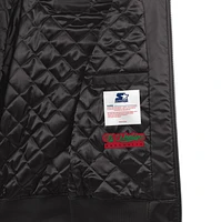 Starter x Ty Mopkins pour homme Noir Mois de l'histoire des Canadiens Montréal en satin - Veste à glissière pleine longueur