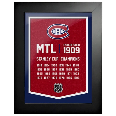 Montreal Canadiens - 12'' x 16'' Team Empire Framed Artwork