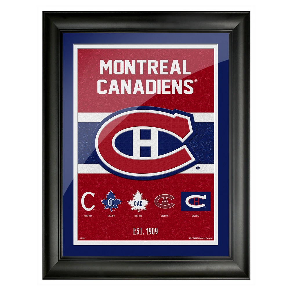 Montreal Canadiens 12'' x 16'' Team Tradition Framed - Artwork