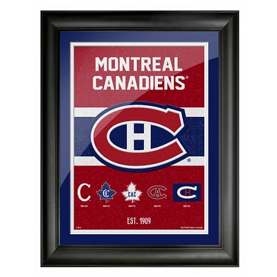 Montreal Canadiens 12'' x 16'' Team Tradition Framed - Artwork