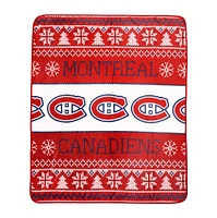 Montreal Canadiens 2-Pack 50" x 60" Holiday Throw Blanket and Cushion Set