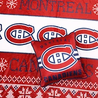 Montreal Canadiens 2-Pack 50" x 60" Holiday Throw Blanket and Cushion Set