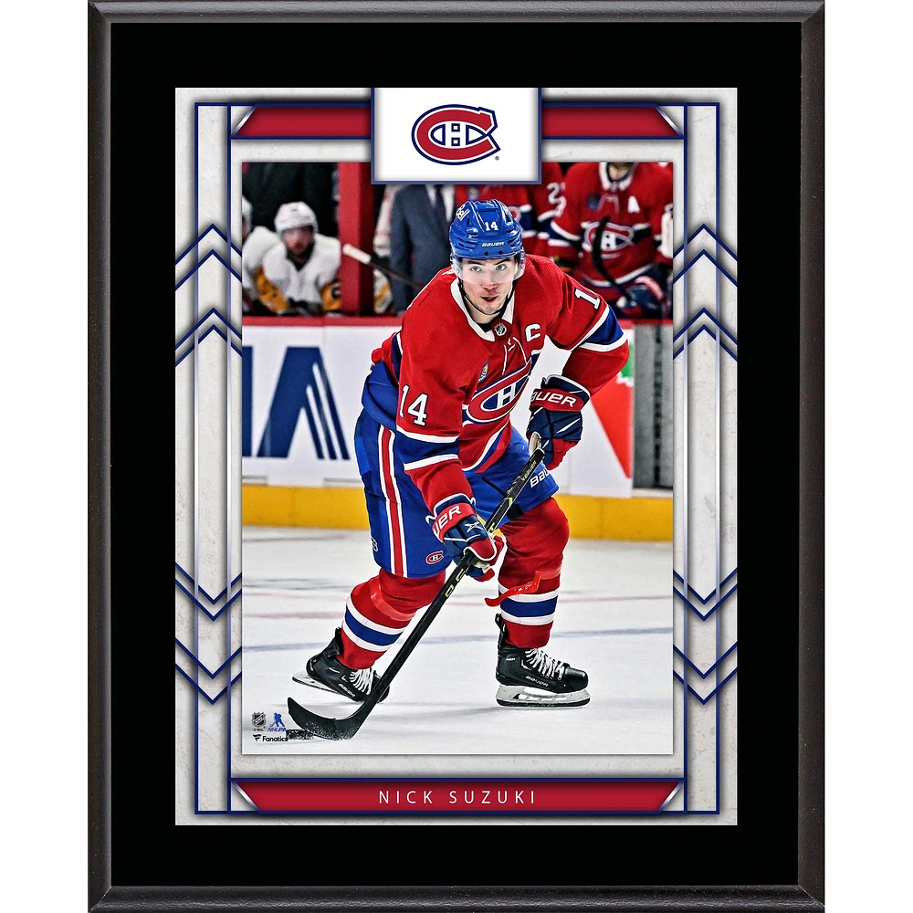 Nick Suzuki Montreal Canadiens 10.5" x 13" Sublimated Player Plaque