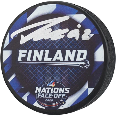 Patrik Laine Montreal Canadiens Autographed Team Finland 4 Nations Face-Off Hockey Puck 