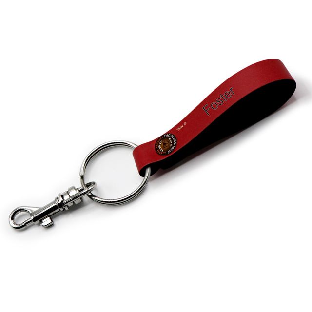 Porte-clés en cuir rouge à boucle des Canadiens de Montréal