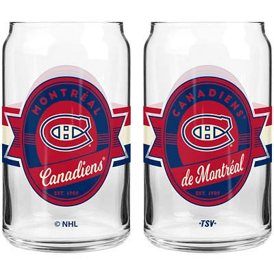 The Sports Vault Canadiens de Montréal 2 pièces 16 oz. Peut Verre Ensemble