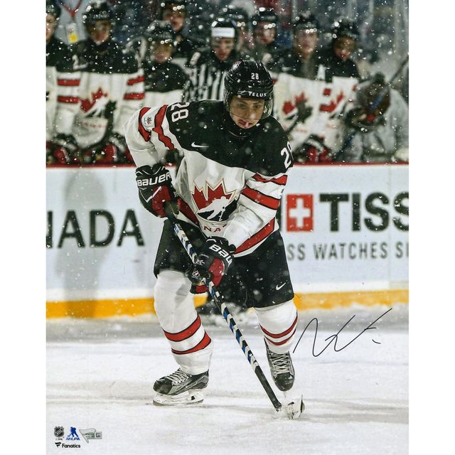Victor Mete Photographie autographiée des Canadiens de Montréal 16" x 20" Championnat du monde junior 2018