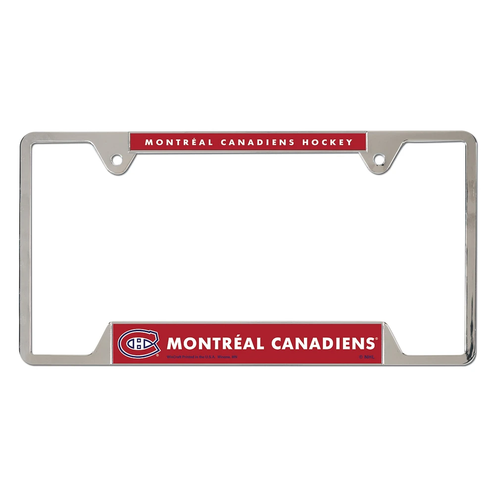 WinCraft Montreal Canadiens Chrome Plated Metal License Plate Frame