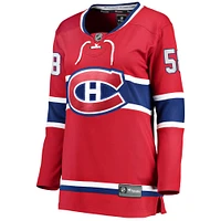 Fanatics pour femmes David Savard, joueur échappé à domicile des Canadiens de Montréal, rouge - Maillot