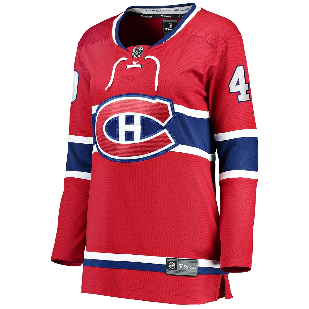Fanatics pour femmes Joel Armia rouge Maillot de joueur échappé à domicile des Canadiens Montréal