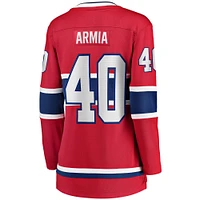 Fanatics pour femmes Joel Armia rouge Maillot de joueur échappé à domicile des Canadiens Montréal