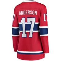 Women's Fanatics Josh Anderson Red Montreal Canadiens Breakaway Player Jersey