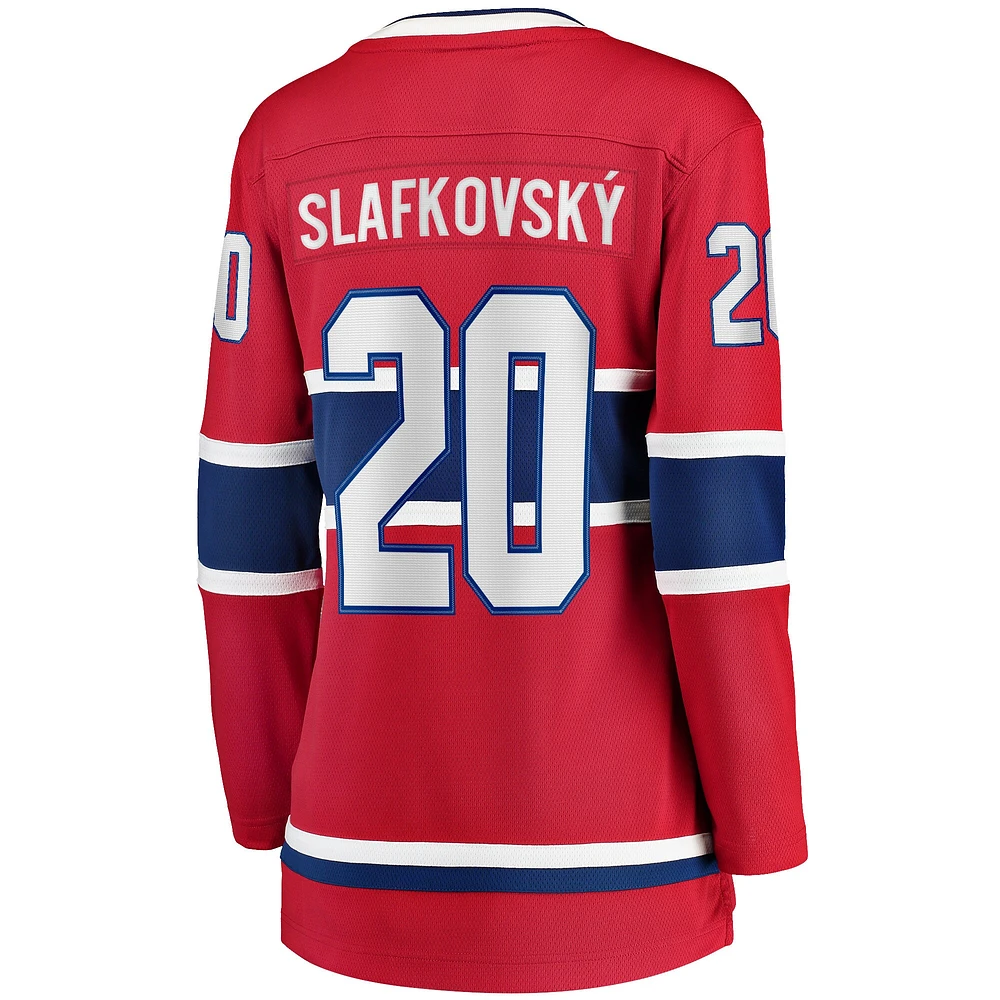Women's Fanatics Juraj Slafkovsky Red Montreal Canadiens Home Breakaway - Player Jersey