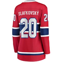 Women's Fanatics Juraj Slafkovsky Red Montreal Canadiens Home Breakaway - Player Jersey