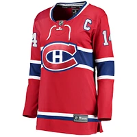 Fanatics pour femmes Nick Suzuki rouge Canadiens de Montréal Accueil Captain Patch Breakaway Player Maillot