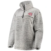 Veste à enfiler Sherpa quart de zip G-III 4Her par Carl Banks pour femmes des Canadiens Montréal, gris