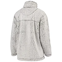 Veste à enfiler Sherpa quart de zip G-III 4Her par Carl Banks pour femmes des Canadiens Montréal, gris