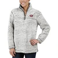 Veste à enfiler Sherpa quart de zip G-III 4Her par Carl Banks pour femmes des Canadiens Montréal, gris