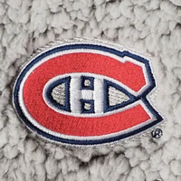 Veste à enfiler Sherpa quart de zip G-III 4Her par Carl Banks pour femmes des Canadiens Montréal, gris