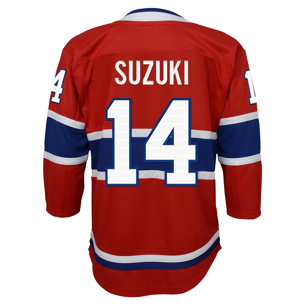 Youth Nick Suzuki Red Montreal Canadiens Home  Premier Player Jersey