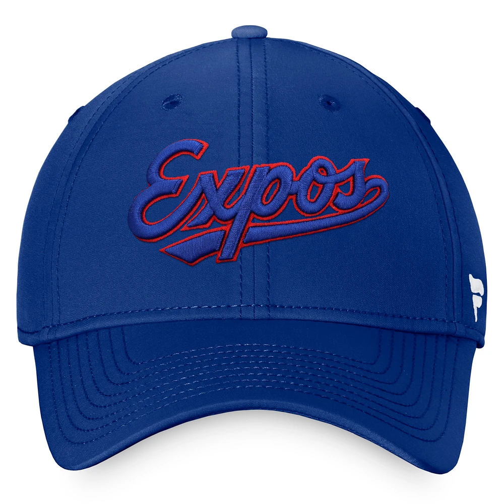Men's Fanatics Blue Montreal Expos Cooperstown Core Flex Hat