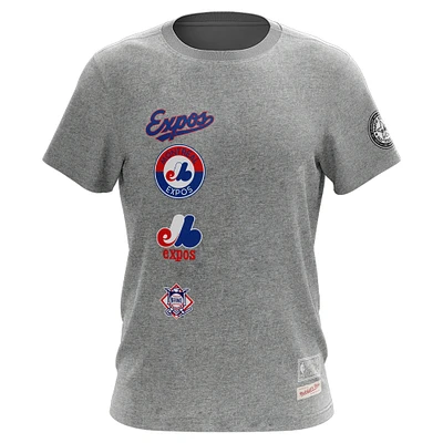 Men's Mitchell & Ness  Gray Montreal Expos City Collection T-Shirt