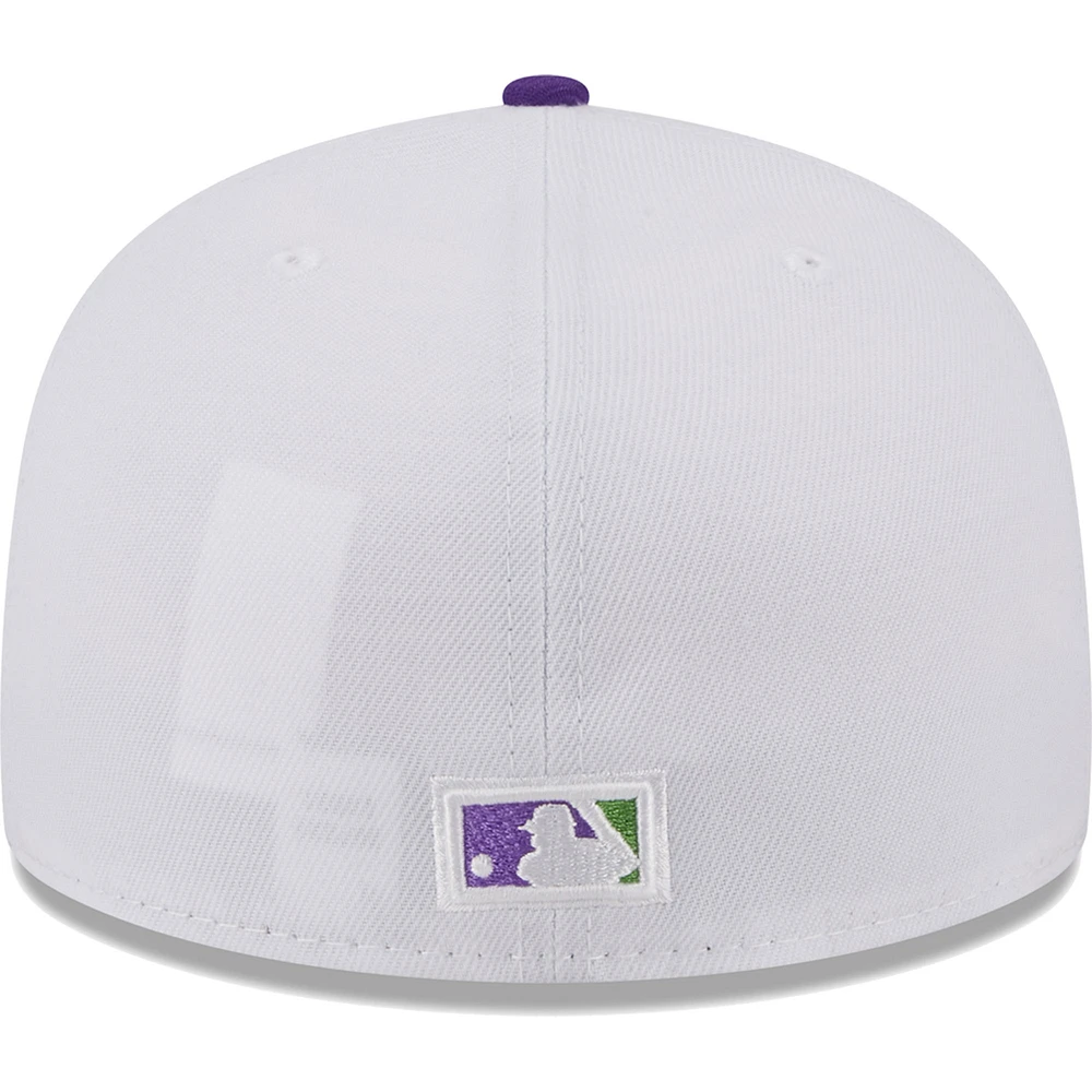 Casquette ajustée 59FIFTY bicolore 25e anniversaire des Expos de Montréal la collection Cooperstown New Era pour homme