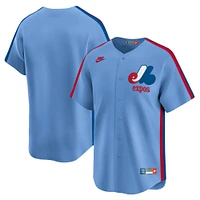 Maillot Nike bleu clair des Expos de Montréal Throwback Limited pour homme
