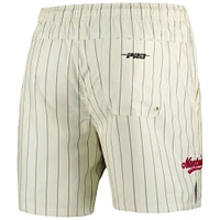 Men's Pro Standard Cream Montreal Expos Pinstripe Retro Classic Woven Shorts