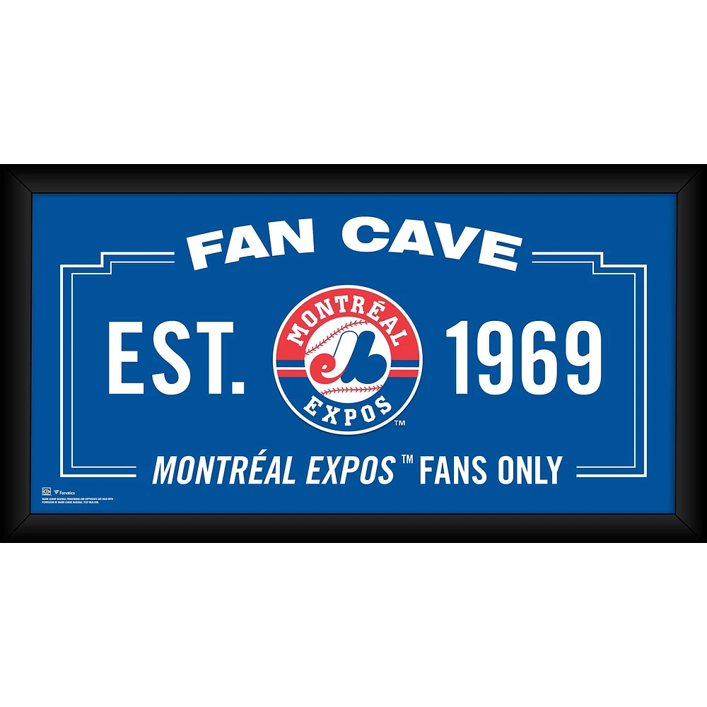 Montreal Expos Framed 10" x 20" Fan Cave Collage