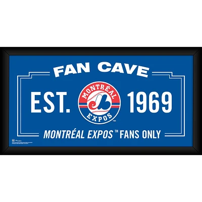 Montreal Expos Framed 10" x 20" Fan Cave Collage