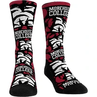 Unisex Rock Em Socks Morehouse Maroon Tigers Allover Logo & Paint Crew