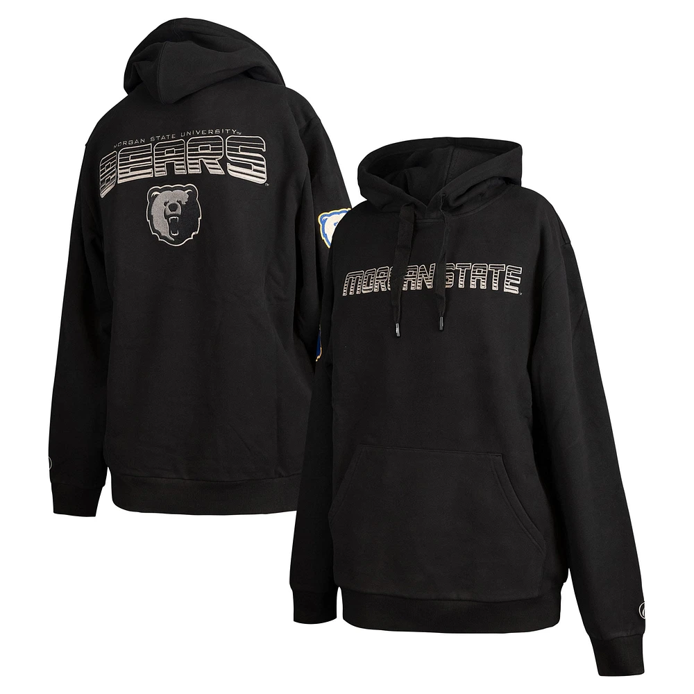 FISLL - Sweat à capuche noir Morgan State Bears Puff Print Sliced pour hommes
