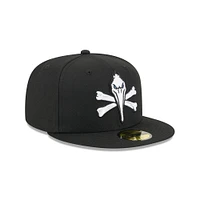 Casquette ajustée 59FIFTY pour homme New Era Black Myrtle Beach Pelicans Theme Nights
