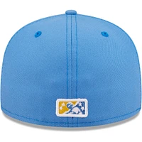 Men's New Era Light Blue Myrtle Beach Pelicans Authentic Collection 59FIFTY Fitted Hat