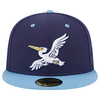 Men's New Era Navy Myrtle Beach Pelicans Theme Nights City  59FIFTY Fitted Hat