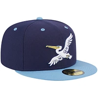 Men's New Era Navy Myrtle Beach Pelicans Theme Nights City  59FIFTY Fitted Hat