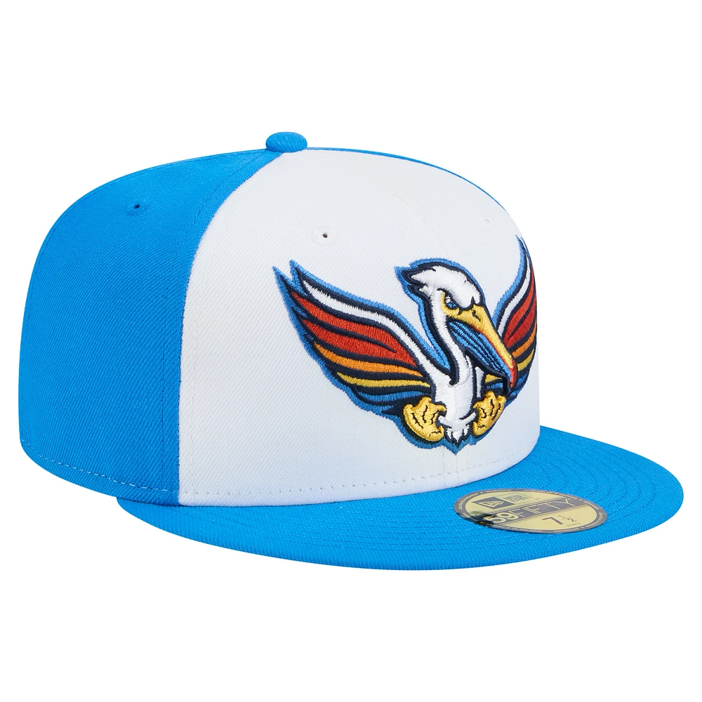 Casquette ajustée New Era White Myrtle Beach Pelicans Copa de la Diversión 59FIFTY pour hommes