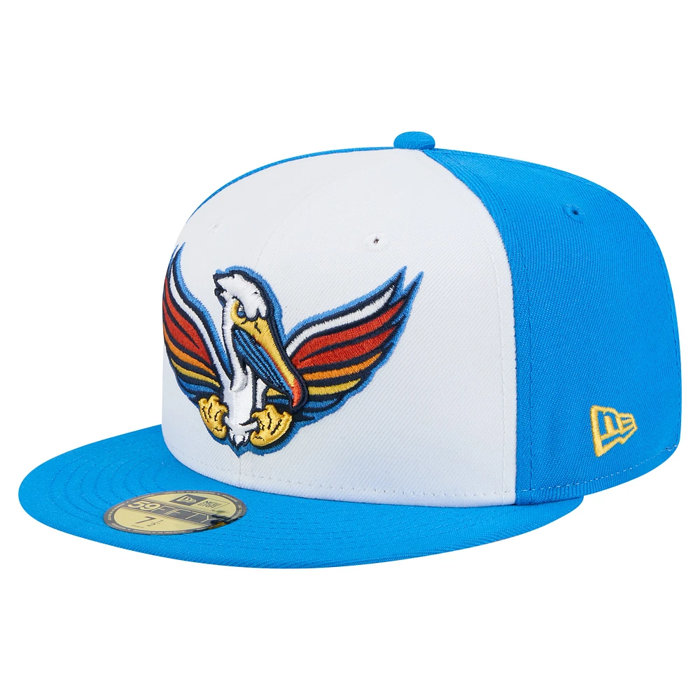 Casquette ajustée New Era White Myrtle Beach Pelicans Copa de la Diversión 59FIFTY pour hommes